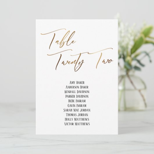 Goud handschrift Tabel 22 Zitkuur (Staand voorkant)