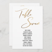 Goud handschrift Tabel 7 Zitplaatje (Voorkant / Achterkant)