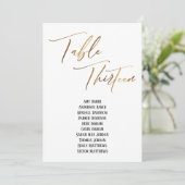 Goud handschrift Tabel Dertien zetels (Staand voorkant)