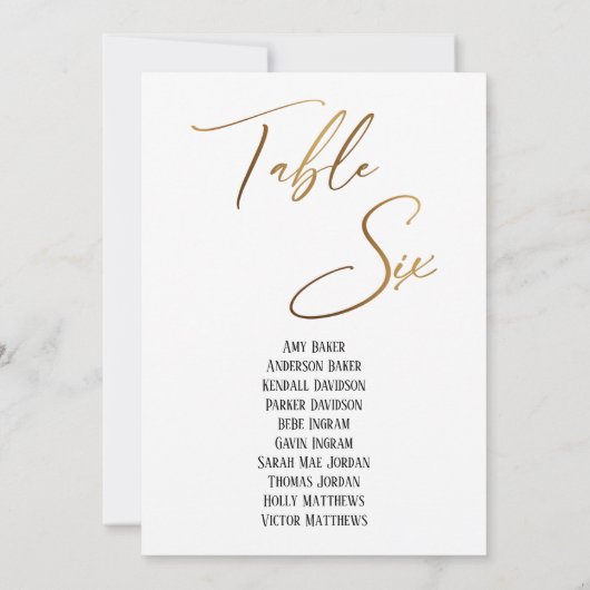 Goud handschrift Tabel Zes Zitkuur (Achterkant)