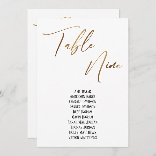 Goud handschriftafel Nijnzetschema (Voorkant / Achterkant)