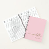 Goud handtekening schrift kookboek Blush Roze Rece Notitieboek (Binnen)