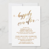 Goud Happily Ever After Bruiloft na viering Kaart (Voorkant)