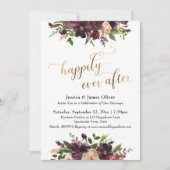 Goud Happily Ever After Donkerrood Bourgondisch Bl Kaart (Voorkant)