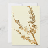 Goud Happily Ever After met Botanicals, Ivoorwit Kaart (Achterkant)
