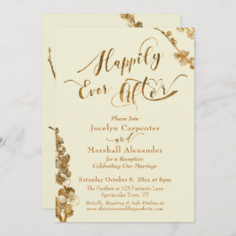 Goud Happily Ever After met Botanicals, Ivoorwit Kaart