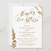 Goud Happily Ever After met Kruiden op Wit Kaart (Voorkant)