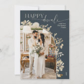 Goud Happy Diwali Fotokaarten Feestdagenkaart (Voorkant)