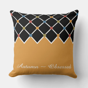 Goud Harlequin Patroon Herfst Kussen