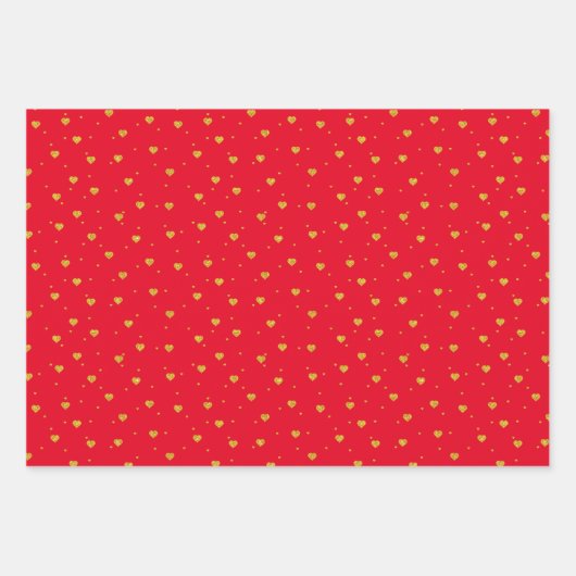 Goud harspatroon, aangepaste achtergrond inpakpapier vel (Voorkant 3)