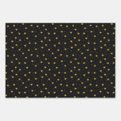 Goud harspatroon, aangepaste achtergrond inpakpapier vel (Voorkant 2)