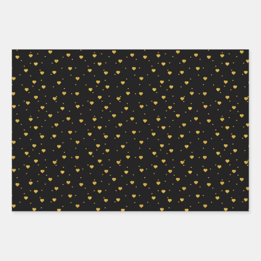 Goud harspatroon, aangepaste achtergrond inpakpapier vel (Voorkant 2)