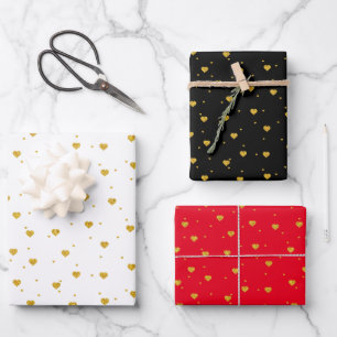 Goud harspatroon, aangepaste achtergrond inpakpapier vel