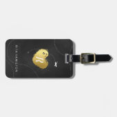 Goud hart bagagelabel (Voorkant horizontaal)