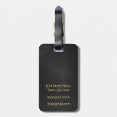 Goud hart bagagelabel (Achterkant verticaal)