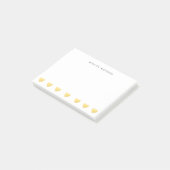 Goud hart en persoonlijke Post-it® notes (Schuin)