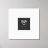 Goud hart mannelijke bruiloft alternatief gastenbo canvas afdruk (Voorkant)