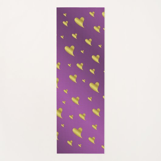 goud, hart, paars, decoratie, medaille, onderschei yogamat (Voorkant)