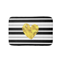 Goud hart, zwarte en witte strepen