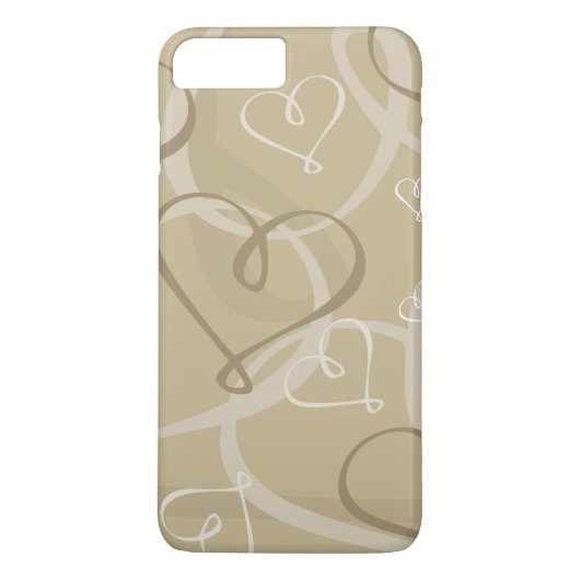 Goud hartritme Case-Mate iPhone case (Achterkant)