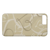 Goud hartritme Case-Mate iPhone case (Achterkant (Horizontaal))