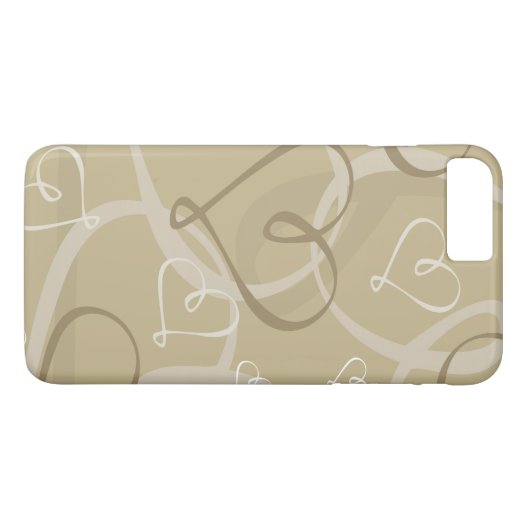 Goud hartritme Case-Mate iPhone case (Achterkant (Horizontaal))