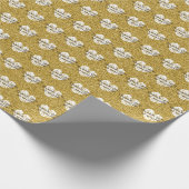 [GOUD] Hartvormige dankbaarheid in kanji op dank U Cadeaupapier (Hoek)