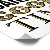  goud hebben een ROOIENDE GOEDE TIJDSCHEMA afdrukk Poster (Hoek)