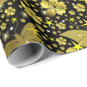 goud, helder, glanzend, vlinders, exclusief gouden cadeaupapier (Rol Hoek)