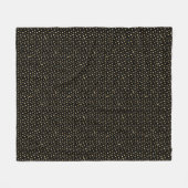 Goud Hemel Maan En Sterren Zwart Fleece Deken (Voorkant (Horizontaal))