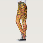 Goud herfstkleuren klimop muur leggings (Links)