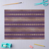 Goud herhalen van patronen op Paarse ontkoppeling Tissuepapier (Craft)