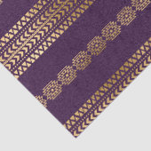 Goud herhalen van patronen op Paarse ontkoppeling Tissuepapier (Detail)