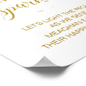Goud Het Begon Met Een Glinstering Trouw Vonken Poster (Hoek)