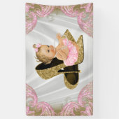 Goud High Heel Shoe Baby shower Spandoek (Verticaal)