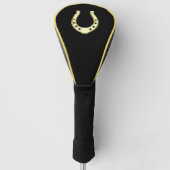 Goud Hoefijzer Golfheadcover (Voorkant)