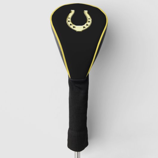 Goud Hoefijzer Golfheadcover (Voorkant)
