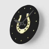 Goud Hoefijzer Ronde Klok (Hoek)