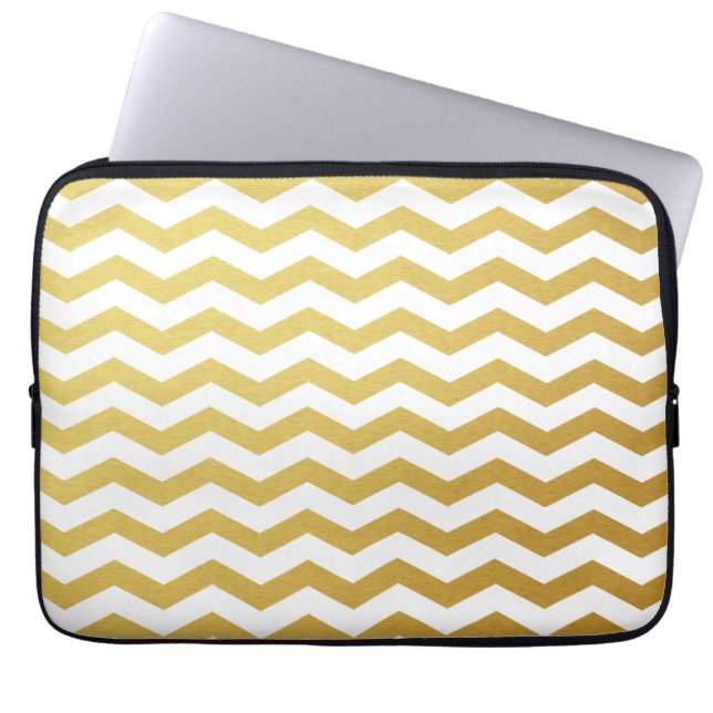 Goud hoes voor Chevron Pattern-laptop (Voorkant)