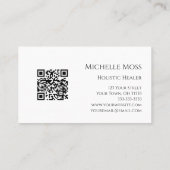 Goud Holistische Healing Yin Yang Symbool QR code Visitekaartje (Achterkant)