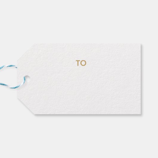 Goud Holly Wit Vrolijk Kerstmis Van Naam Cadeaulabel (Achterkant Horizontaal)