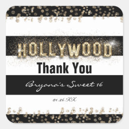 Goud Hollywood Zwart & Wit Strepen Stickers