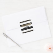 Goud Hollywood Zwart & Wit Strepen Stickers (Envelop)