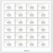 Goud Honeycomb: Transparante honingbijenlabel 8 cm Sticker (Vel)