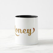 Goud Honing Retro Type Grafische Mode Mok (Midden)