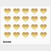 Goud horizontaal hart sticker (Vel)