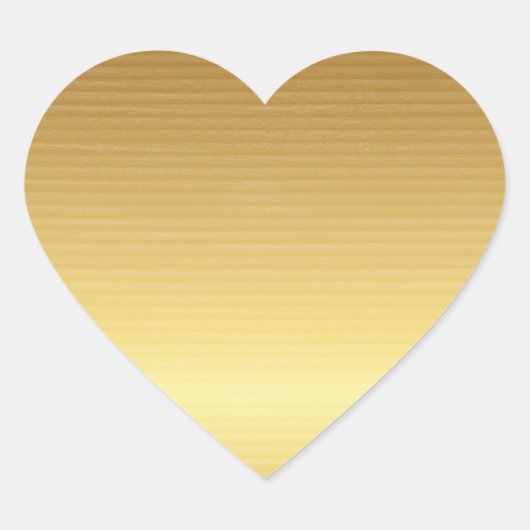 Goud horizontaal hart sticker (Voorkant)