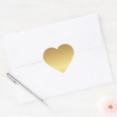 Goud horizontaal hart sticker (Envelop)