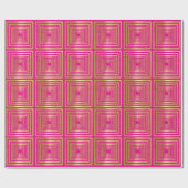 Goud hot pink girly luxe Wrapping Paper Cadeaupapier (Vlak)