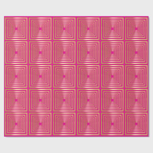 Goud hot pink girly luxe Wrapping Paper Cadeaupapier (Vlak)